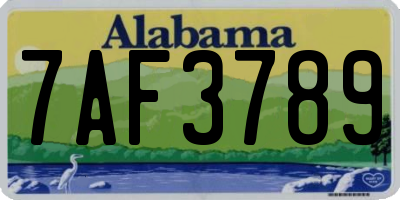 AL license plate 7AF3789