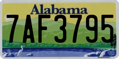 AL license plate 7AF3795