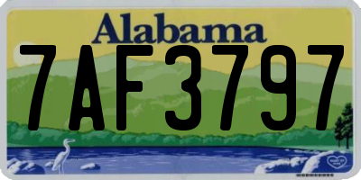 AL license plate 7AF3797