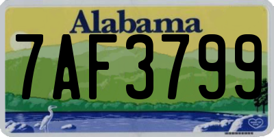 AL license plate 7AF3799