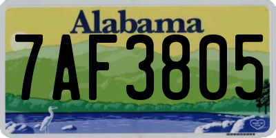 AL license plate 7AF3805