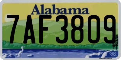 AL license plate 7AF3809