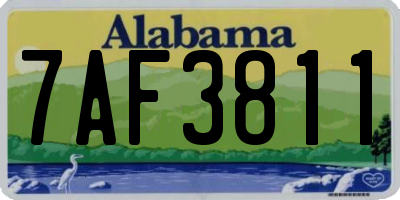 AL license plate 7AF3811