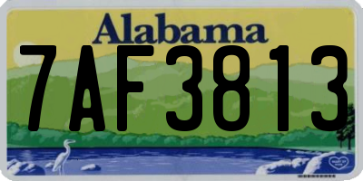 AL license plate 7AF3813