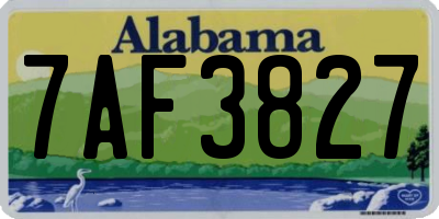 AL license plate 7AF3827