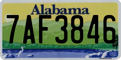 AL license plate 7AF3846
