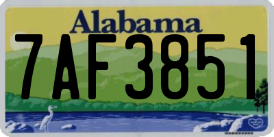 AL license plate 7AF3851