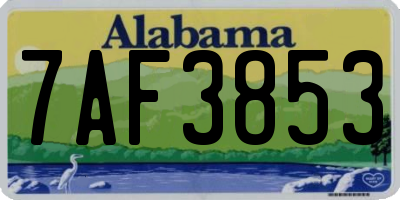 AL license plate 7AF3853
