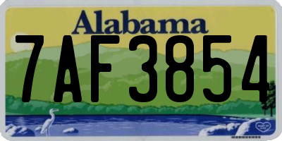 AL license plate 7AF3854