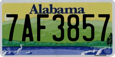 AL license plate 7AF3857