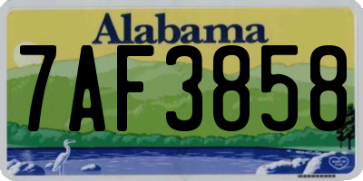 AL license plate 7AF3858