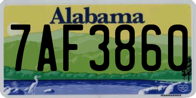 AL license plate 7AF3860