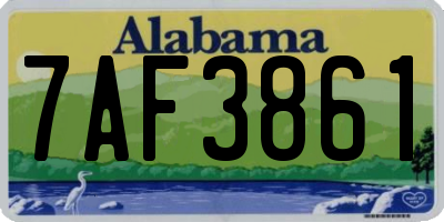 AL license plate 7AF3861