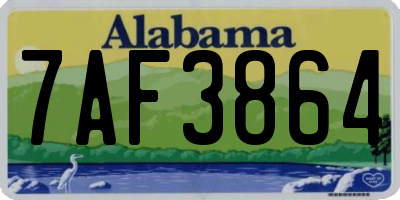 AL license plate 7AF3864