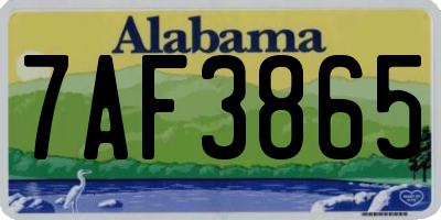 AL license plate 7AF3865