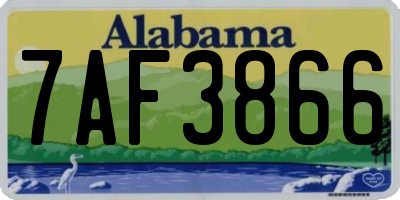 AL license plate 7AF3866