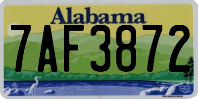 AL license plate 7AF3872