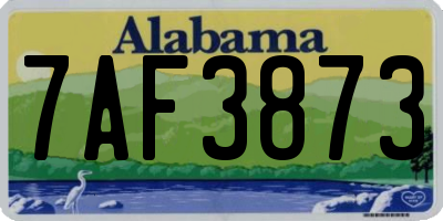AL license plate 7AF3873