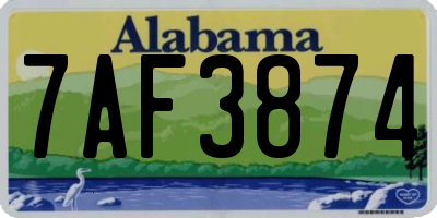 AL license plate 7AF3874