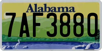 AL license plate 7AF3880