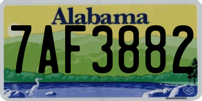 AL license plate 7AF3882