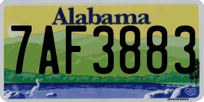 AL license plate 7AF3883