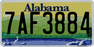 AL license plate 7AF3884