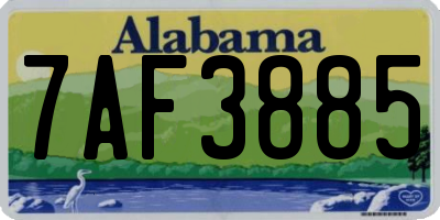 AL license plate 7AF3885