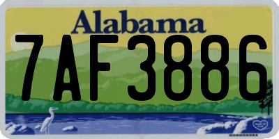 AL license plate 7AF3886