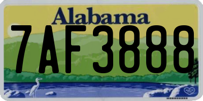 AL license plate 7AF3888