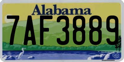 AL license plate 7AF3889