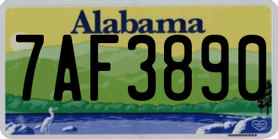AL license plate 7AF3890