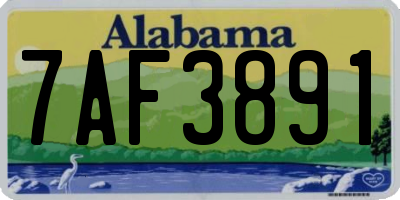 AL license plate 7AF3891
