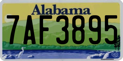 AL license plate 7AF3895
