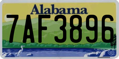 AL license plate 7AF3896