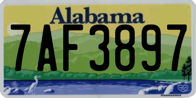 AL license plate 7AF3897