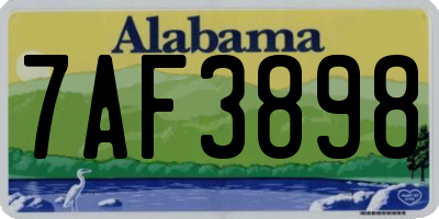 AL license plate 7AF3898