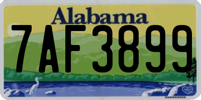 AL license plate 7AF3899