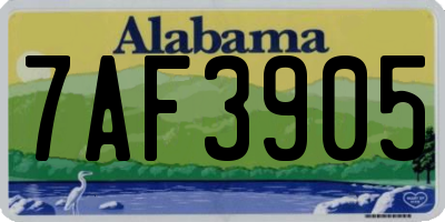 AL license plate 7AF3905