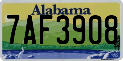AL license plate 7AF3908