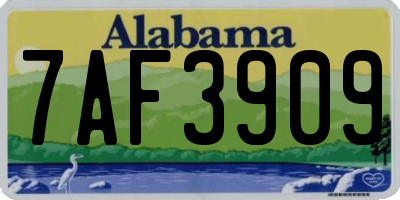 AL license plate 7AF3909