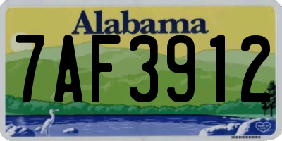 AL license plate 7AF3912