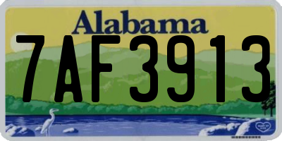AL license plate 7AF3913