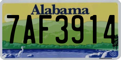 AL license plate 7AF3914