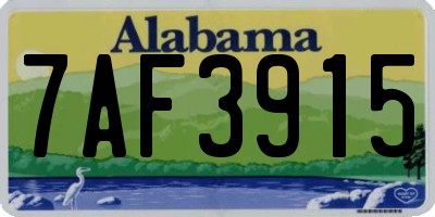 AL license plate 7AF3915