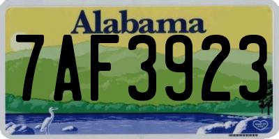 AL license plate 7AF3923