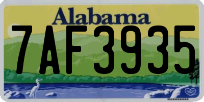 AL license plate 7AF3935
