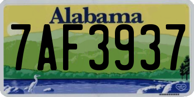 AL license plate 7AF3937