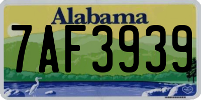 AL license plate 7AF3939