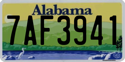 AL license plate 7AF3941